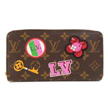 LOUIS VUITTON M63392 Zippy Patches Stories Long Wallet Monogram Canvas Women's