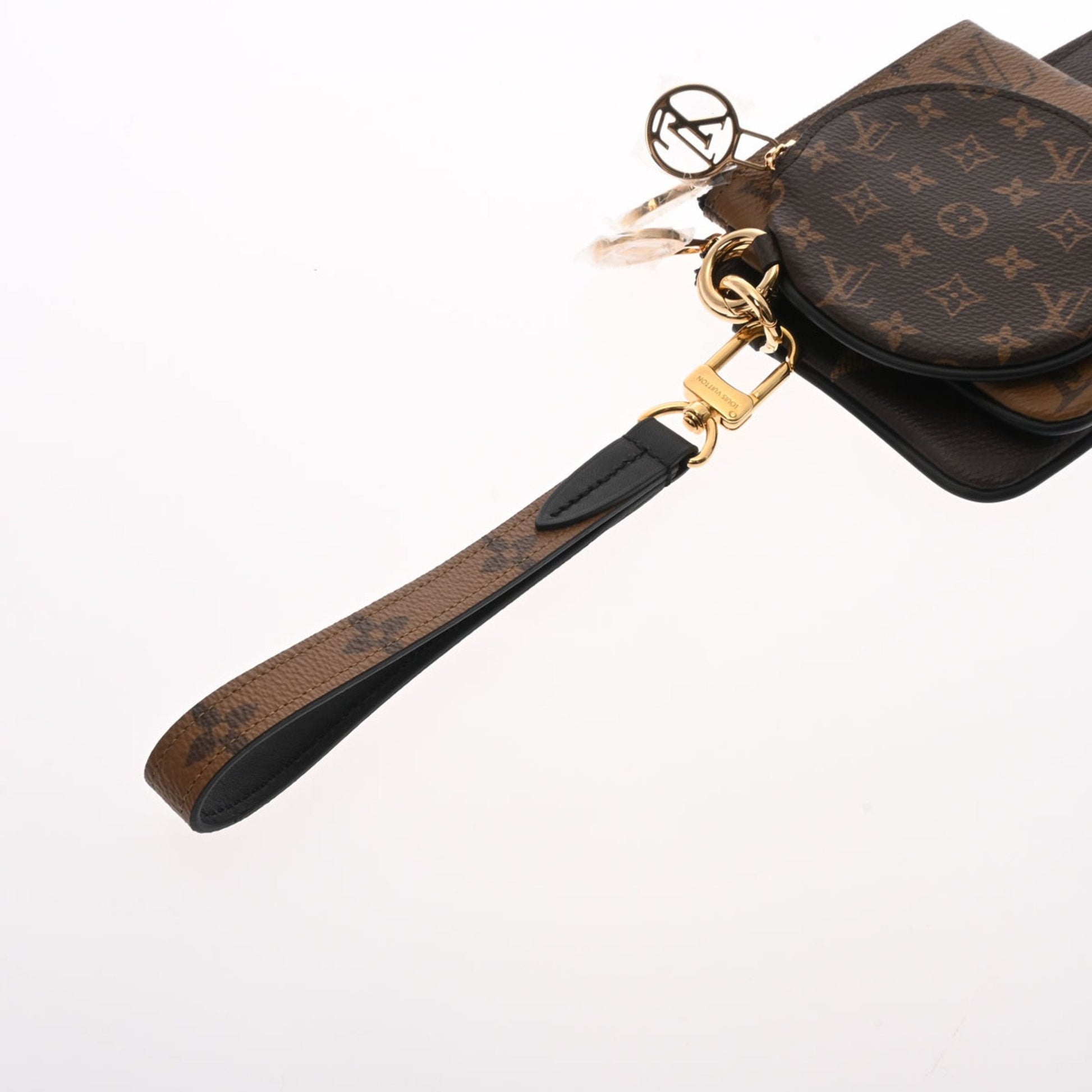 LOUIS VUITTON Monogram Pochette Trio Brown/Beige M68756 Women's