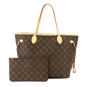 LOUIS VUITTON Monogram Neverfull MM Tote Bag Brown Beige M40995 RFID Gold Hardware