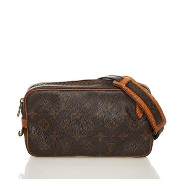 Louis Vuitton Monogram Marly Bandouliere Shoulder Bag M51828 Brown PVC Leather Ladies LOUIS VUITTON