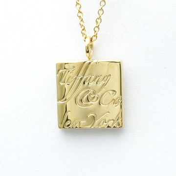 TIFFANY Notes Square Necklace Yellow Gold No Stone Men,Women Fashion Pendant Necklace [Gold]