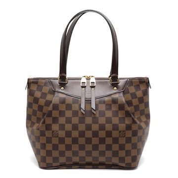 Louis Vuitton Westminster PM Women's Tote Bag N41102 Damier Ebene Brown Red