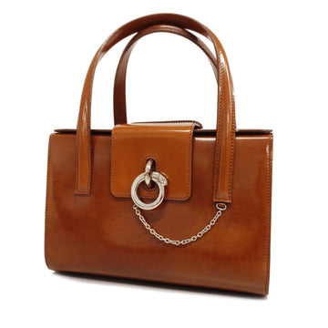 CARTIERAuth  Panthere Handbag Women's Leather Handbag Brown