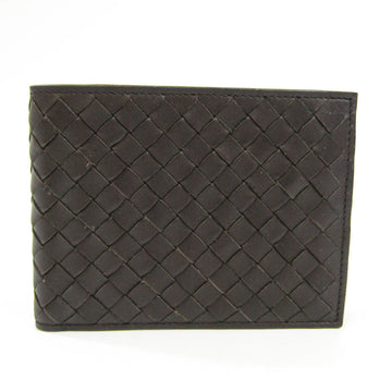 BOTTEGA VENETA Intrecciato 113112 Men's Leather Wallet [bi-fold] Dark Brown