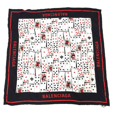 BALENCIAGA scarf muffler wrinkled playing card pattern CARDS