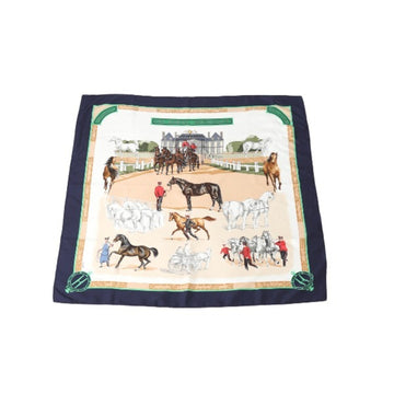 HERMES LES HARAS NATIONAUX Kare90  Navy Scarf