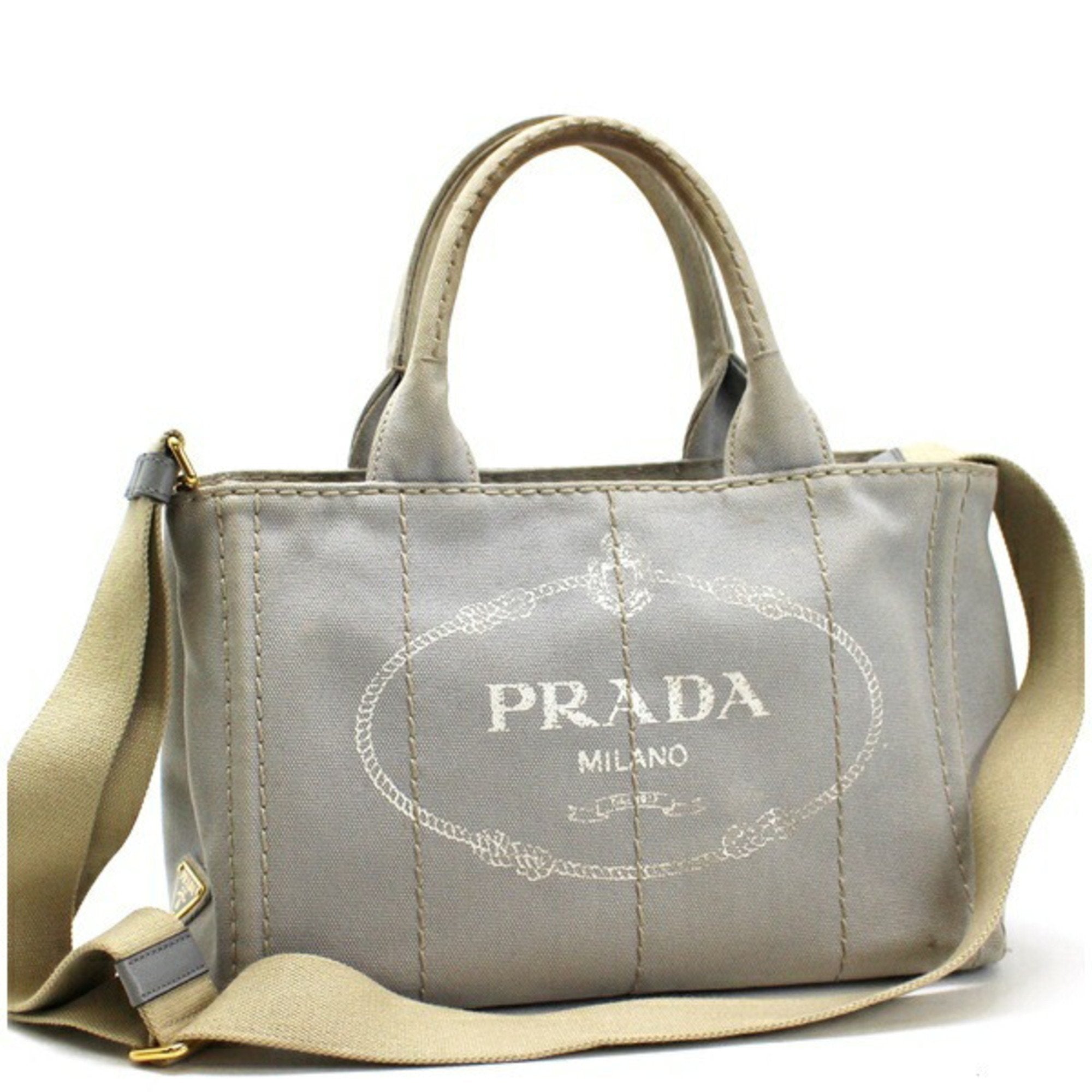 Prada Canapa S Mini 2WAY Shoulder Bag Handbag 1BG439