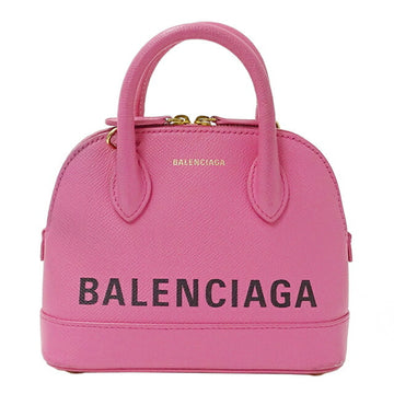 BALENCIAGA Bag Ladies Handbag Shoulder 2way Leather Ville Top Handle XXS Pink 550646