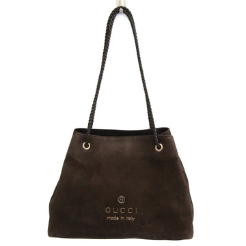 GUCCI 419689 Women's Leather Tote Bag Dark Brown