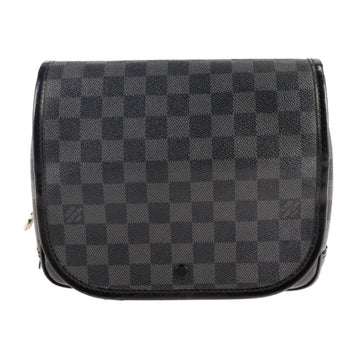 LOUIS VUITTON Truth Suspendable Pouch N41419 Damier Graphite Canvas Leather Black Travel