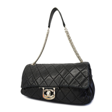 Chanel Matelasse Chain Shoulder Women's Leather Shoulder Bag Black