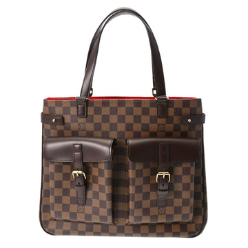 LOUIS VUITTON Damier Uzes Brown N51128 Women's Canvas Tote Bag