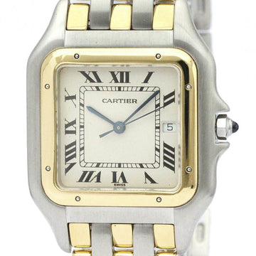 CARTIERPolished  Panthere 18K Gold Steel Quartz Mens Watch 183957 BF561300