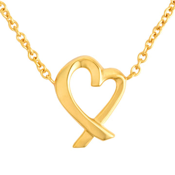 TIFFANY&Co Loving Heart Necklace K18YG Pendant Paloma Picasso