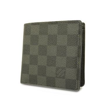 LOUIS VUITTONAuth  Damier Graphite Portofouille Marco N62664 Men's Wallet