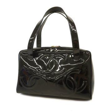 Chanel Triple Coco Women's Patent Leather Handbag Black