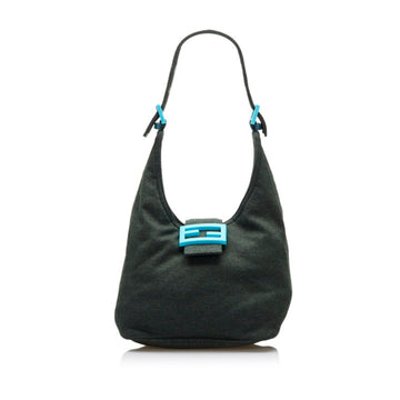 FENDI Mamma Bucket One Shoulder Bag 26686 Dark Green Cotton Ladies