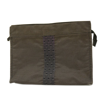 HERMESAuth  Yale Line MM Women's Canvas Pouch Gray