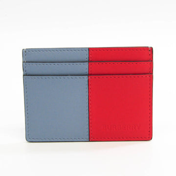 BURBERRY Leather Card Case Blue,Dark Green,Orange,Red Color