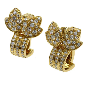 Cartier diamond earrings K18 yellow gold Ladies CARTIER