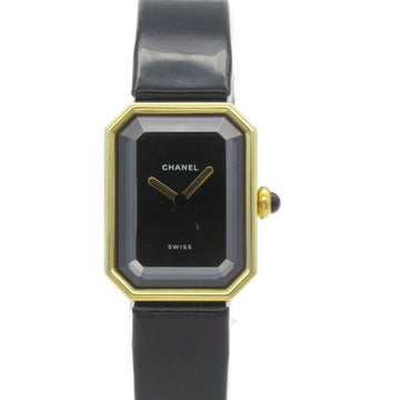 CHANEL Premiere Wrist Watch watch Wrist Watch H0090 Quartz Black K18 [Yellow Gold] Leather belt H0090
