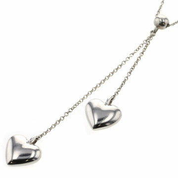 TIFFANY necklace double heart lariat silver 925 ladies &Co.