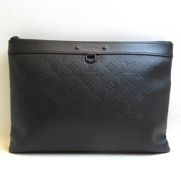 LOUIS VUITTON Bag Pochette Discovery Black Clutch Second Men's Monogram Shadow M62903