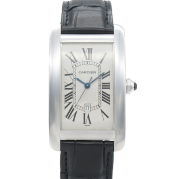 CARTIER Tank AmericanLM Wrist Watch Wrist Watch W2603256 Mechanical Automatic Ivory K18WG[WhiteGold] Leather belt W2603256