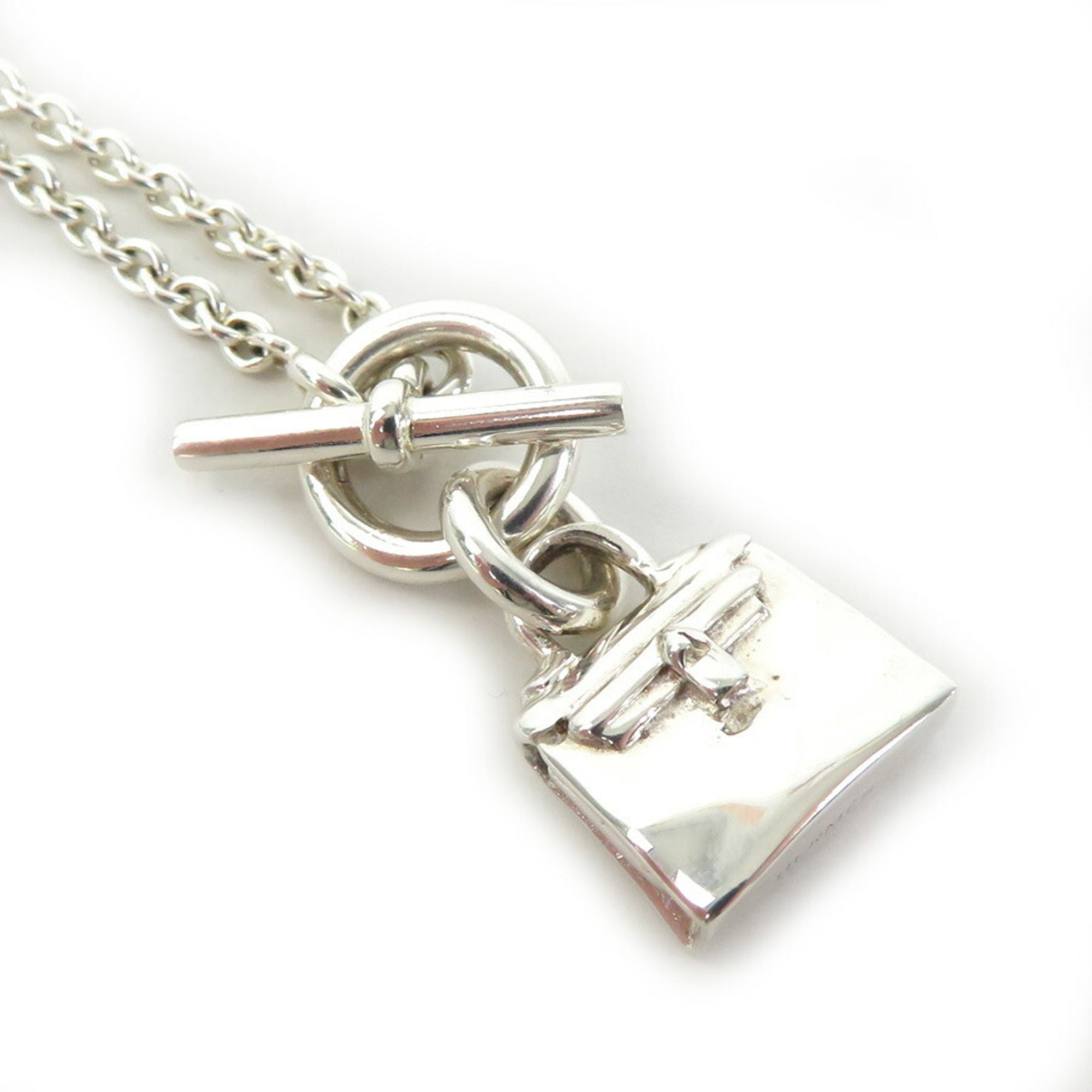 Hermes Necklace Motif Irene Metal Silver Women 'S Mens Fashionable Pitiable  Gif | eBay