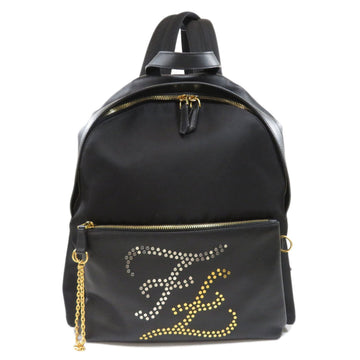 Fendi 7VZ042 Studs Backpack/Daypack Leather/Nylon Ladies