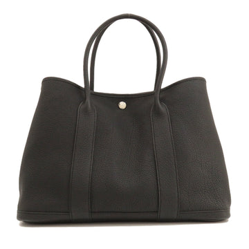 HERMES Garden PM Black Tote Bag Negonda Ladies