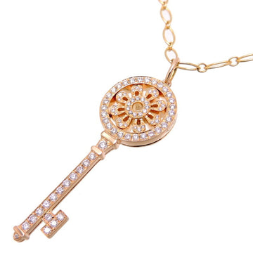 TIFFANY Petalky Diamond Women's Necklace 60010982 750 Pink Gold