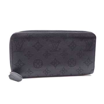 LOUIS VUITTON Round Long Wallet Mahina Zippy Women's M61867 Noir Punching