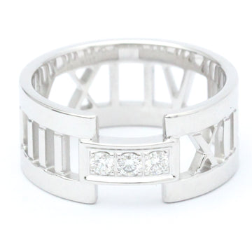 TIFFANY Open Atlas White Gold [18K] Fashion Diamond Band Ring Silver