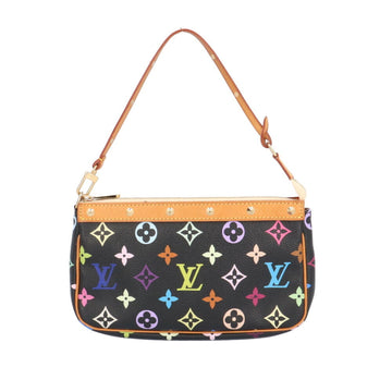 LOUIS VUITTON Pochette Accessory Monogram Multicolor Handbag M92648 Black Ladies