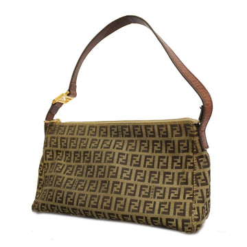 Fendi Zucchino Handbag Women's Canvas Handbag Beige,Brown