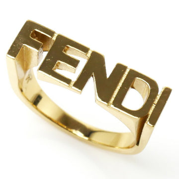 FENDI Brass Logo Lettering Ring 7AJ272 B08F0CFK 7.0g Unisex