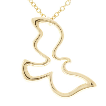 TIFFANY dove bird necklace 18k gold K18 pink ladies &Co.