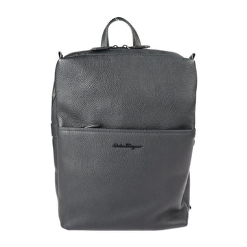 SALVATORE FERRAGAMO Gancini rucksack daypack 24 0785 calf leather black backpack square 2022SS model
