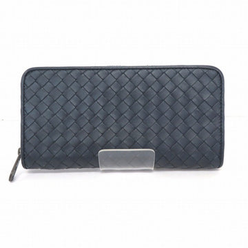 Bottega Veneta Intrecciato 510643 V4651 4013 Round Zipper Wallet Long Men's