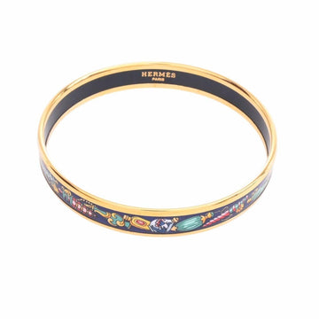 HERMES Cloisonne enamel PM bangle blue multicolor ladies