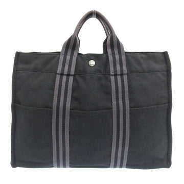 HERMES Four toe MM tote bag canvas black