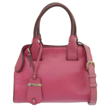 TOD'S Leather CAPE Handbag Pink Ladies