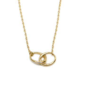 TIFFANY K18YG double loop necklace 2.6g
