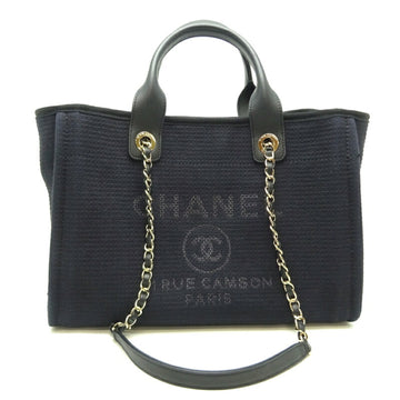 CHANEL Deauville Ladies Tote Bag A67001 Canvas Black