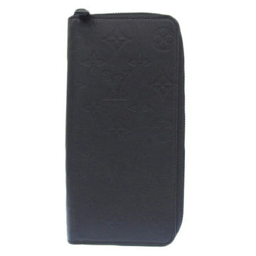 LOUIS VUITTON Monogram Shadow Zippy Vertical Round Long Wallet M62902 Black