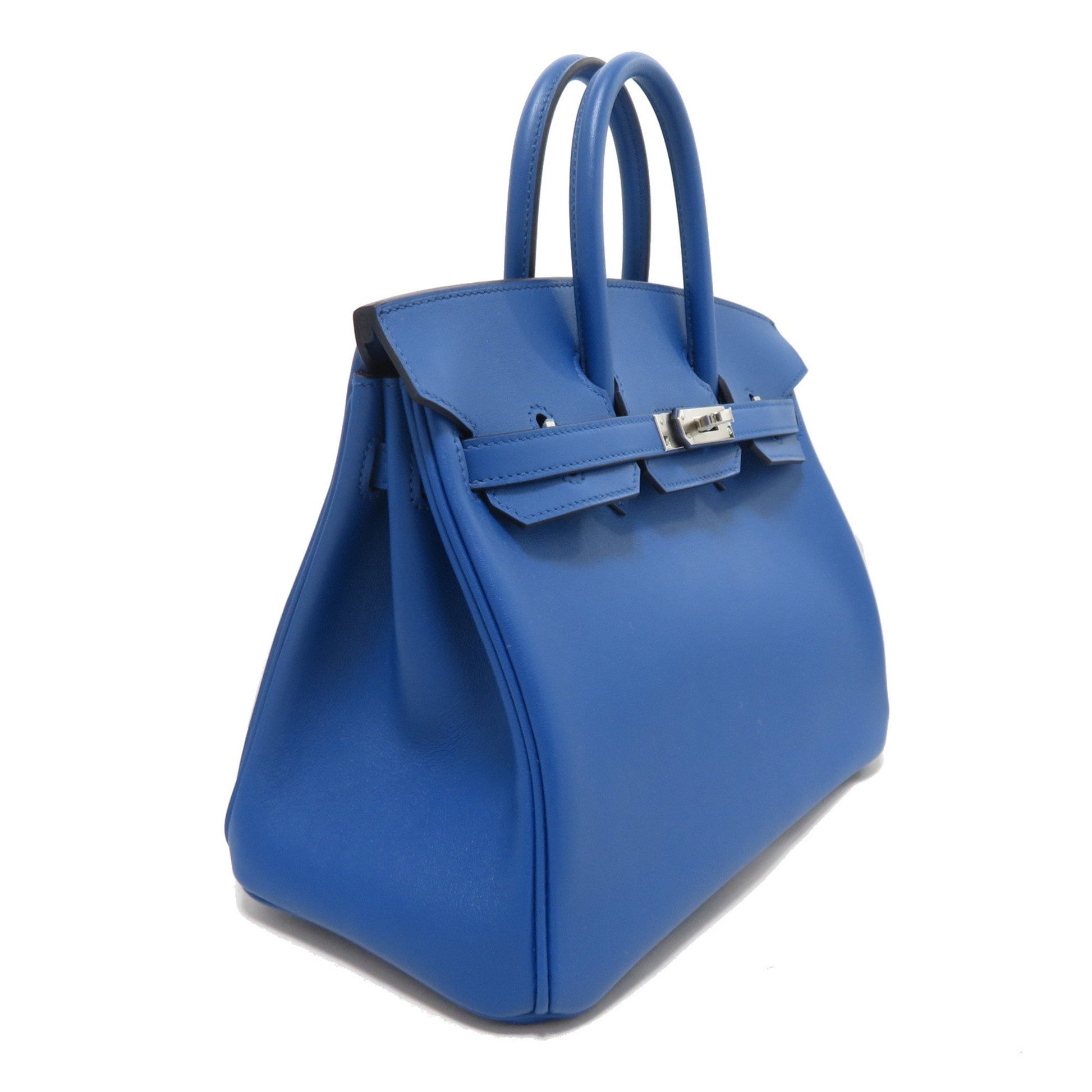 HERMES (Hermes) Birkin 25 Handbag Blue France (SV metal fittings) Swift B  Engraved Women's Men's
