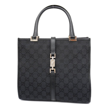 GUCCIAuth  Jackie 002 1065 Women's GG Canvas Handbag Black