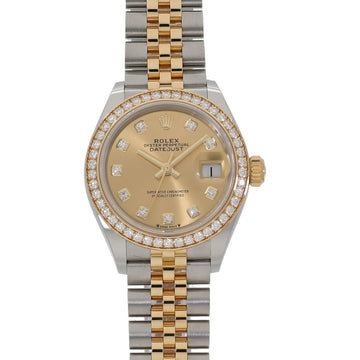 ROLEX Lady Datejust 28 279383RBR Random Champagne x 10P Diamond Ladies Watch