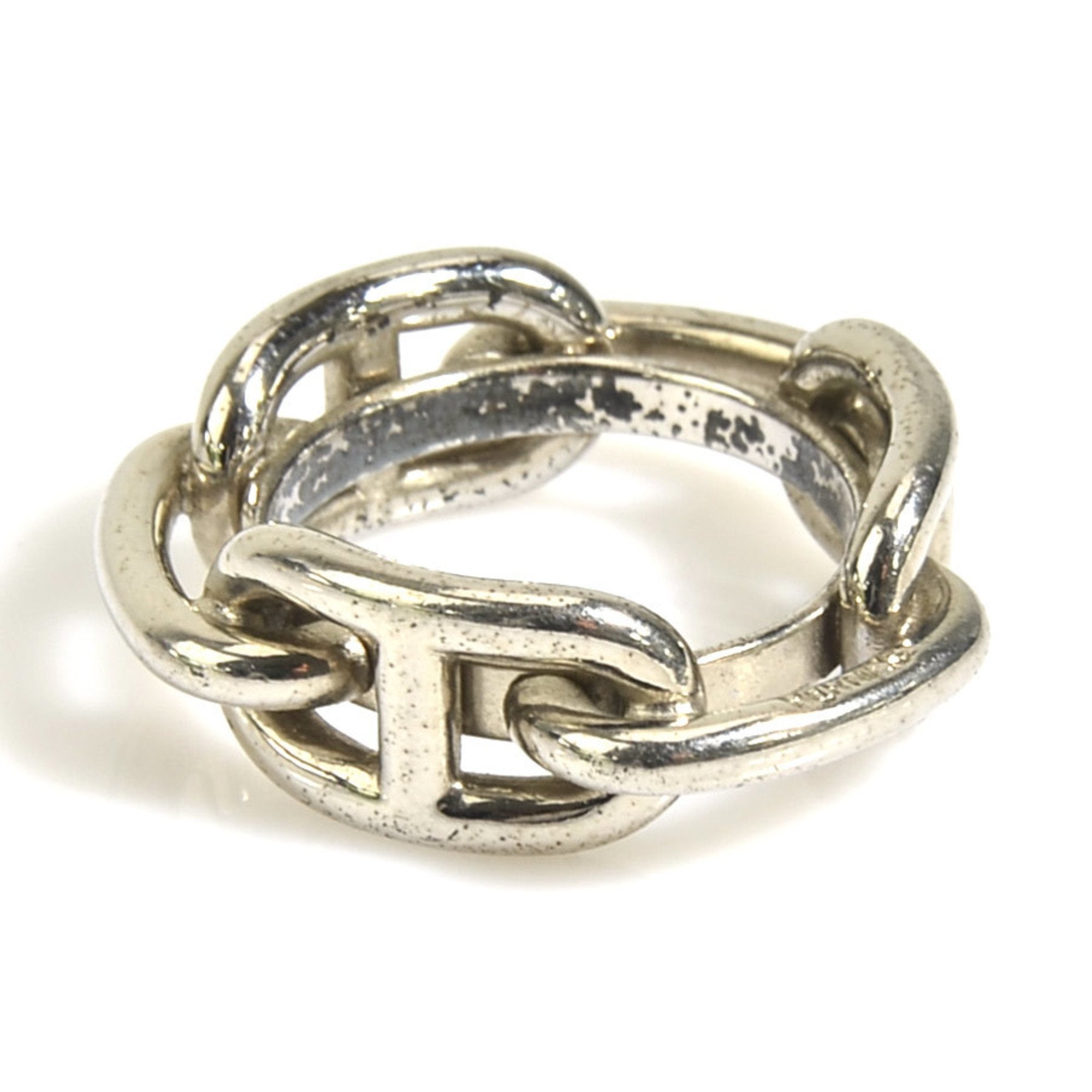 Hermes Scarf Ring Shane Dunkle Metal Gold Women's